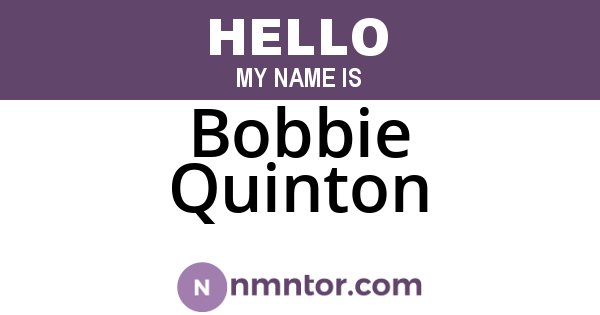 Bobbie Quinton
