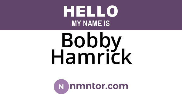 Bobby Hamrick
