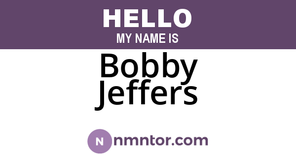 Bobby Jeffers
