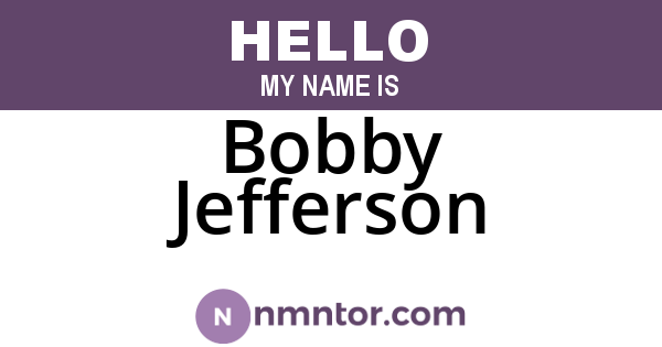 Bobby Jefferson