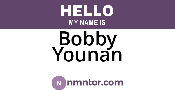 Bobby Younan