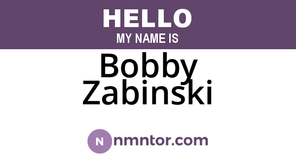 Bobby Zabinski