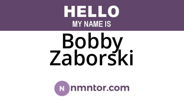 Bobby Zaborski