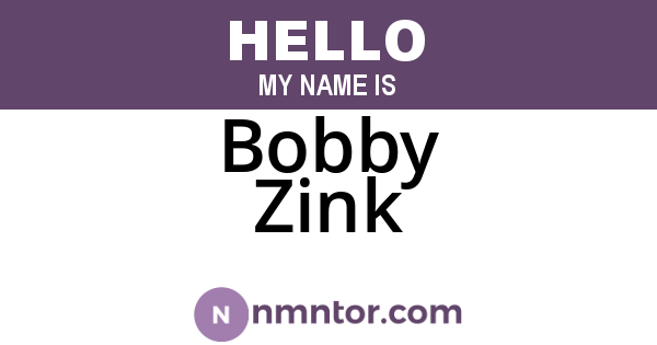 Bobby Zink