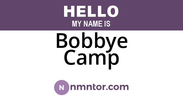 Bobbye Camp