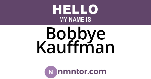 Bobbye Kauffman