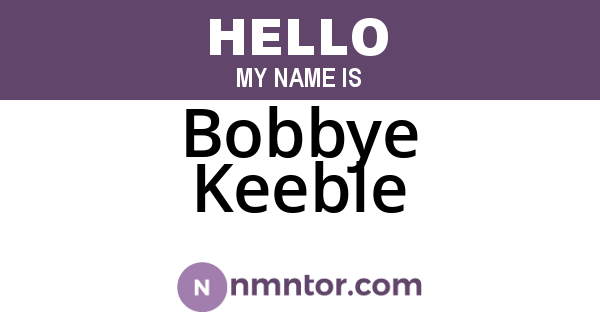 Bobbye Keeble