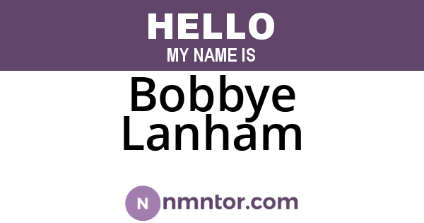 Bobbye Lanham