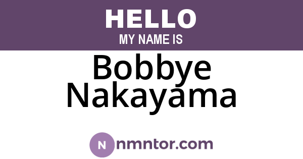 Bobbye Nakayama