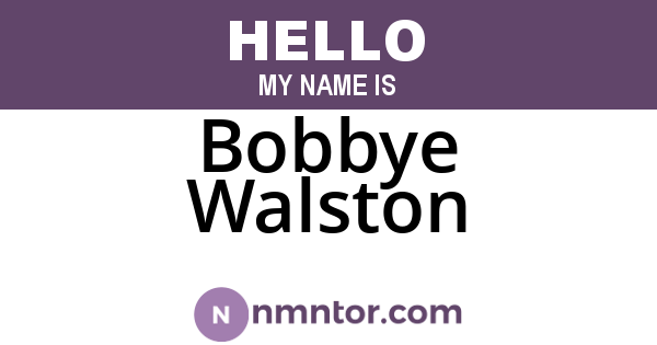Bobbye Walston