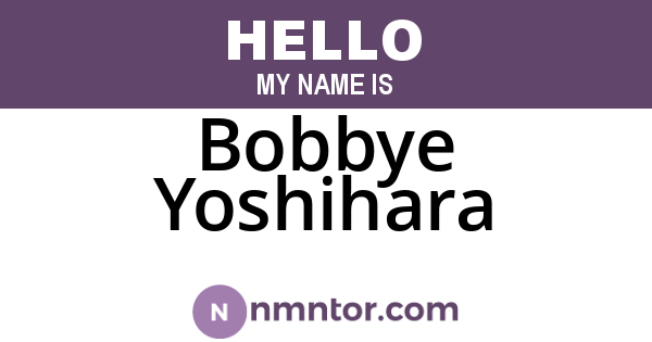 Bobbye Yoshihara