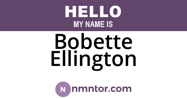 Bobette Ellington