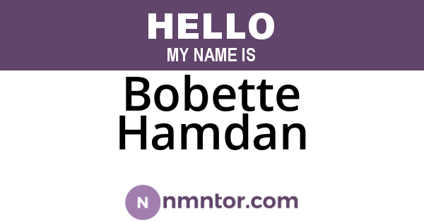 Bobette Hamdan
