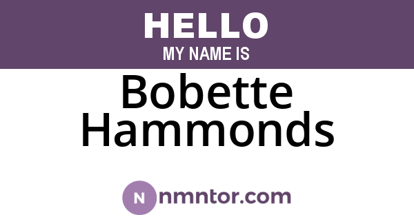 Bobette Hammonds