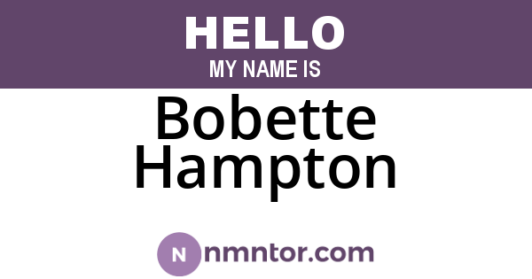 Bobette Hampton