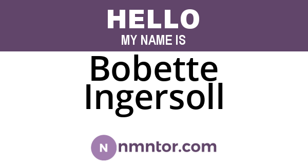 Bobette Ingersoll