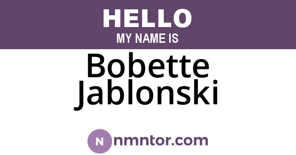 Bobette Jablonski