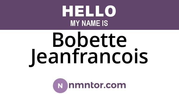 Bobette Jeanfrancois