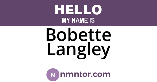Bobette Langley