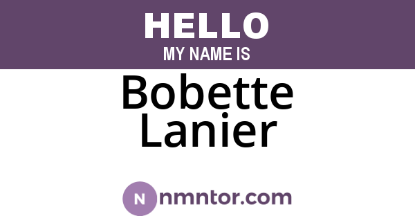 Bobette Lanier