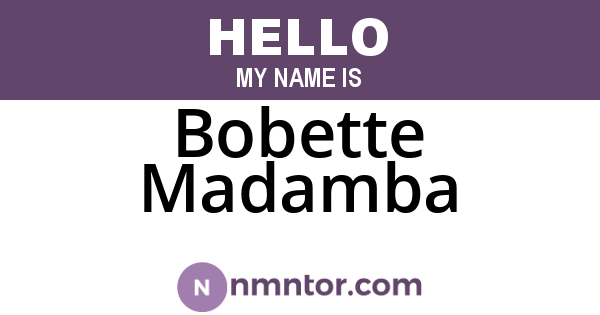 Bobette Madamba