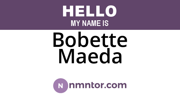 Bobette Maeda