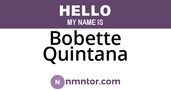Bobette Quintana