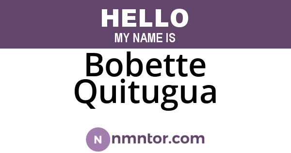 Bobette Quitugua