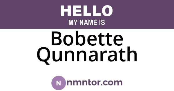 Bobette Qunnarath