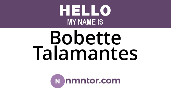 Bobette Talamantes