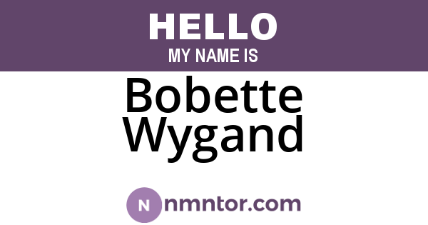 Bobette Wygand