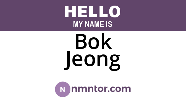 Bok Jeong