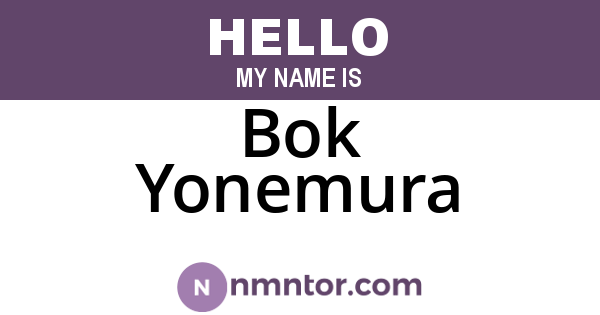 Bok Yonemura