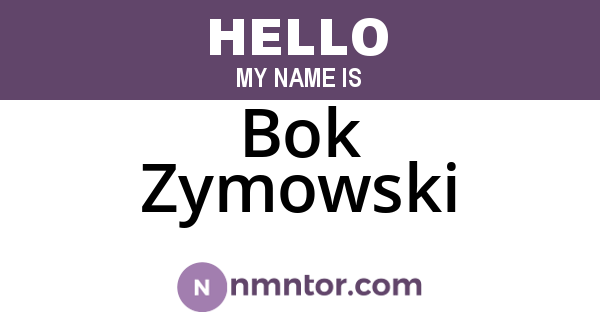 Bok Zymowski