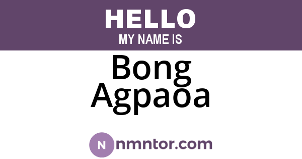 Bong Agpaoa