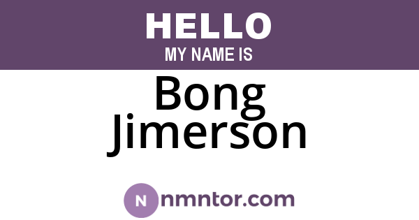 Bong Jimerson