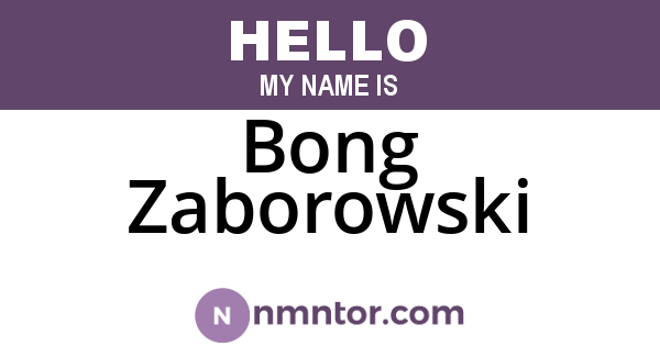 Bong Zaborowski