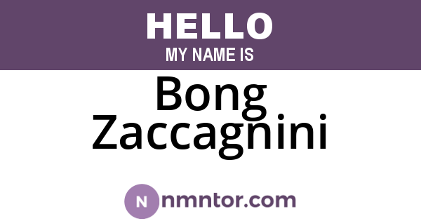 Bong Zaccagnini