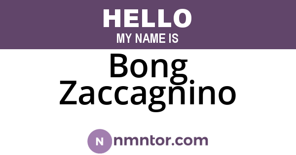 Bong Zaccagnino