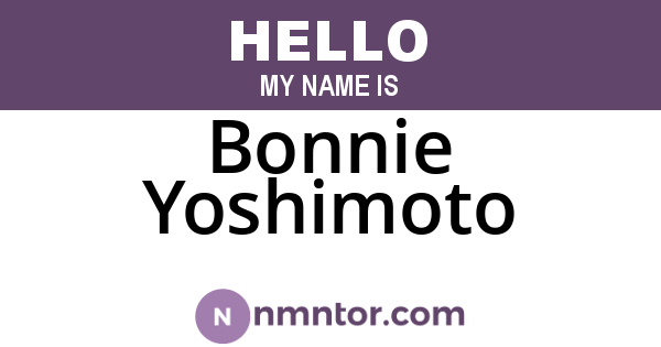 Bonnie Yoshimoto