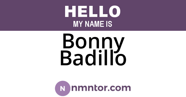 Bonny Badillo