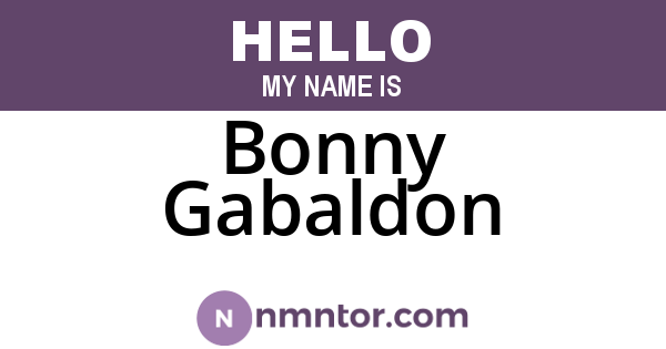 Bonny Gabaldon