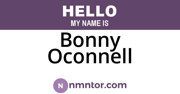 Bonny Oconnell