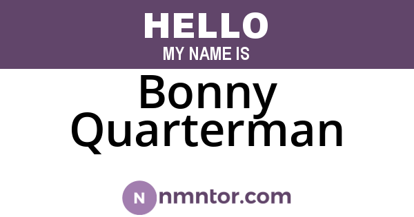 Bonny Quarterman