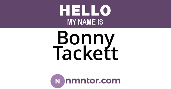 Bonny Tackett