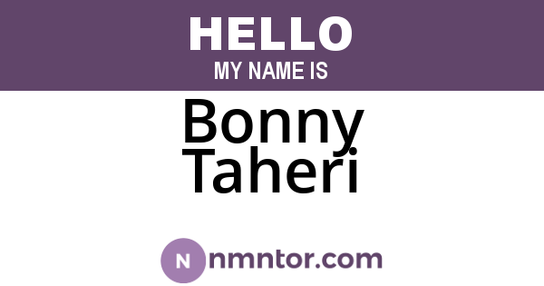 Bonny Taheri
