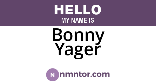 Bonny Yager