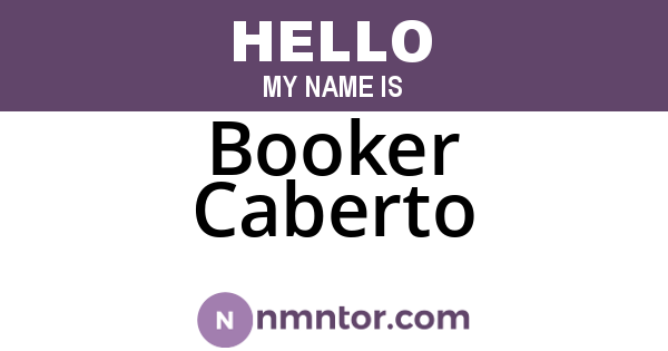 Booker Caberto