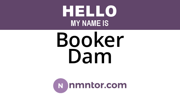 Booker Dam