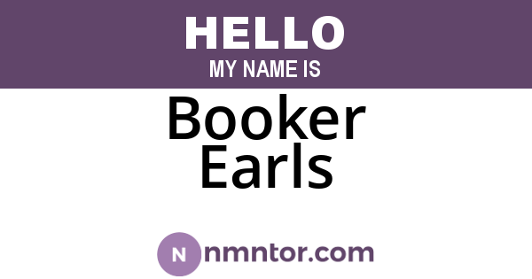 Booker Earls